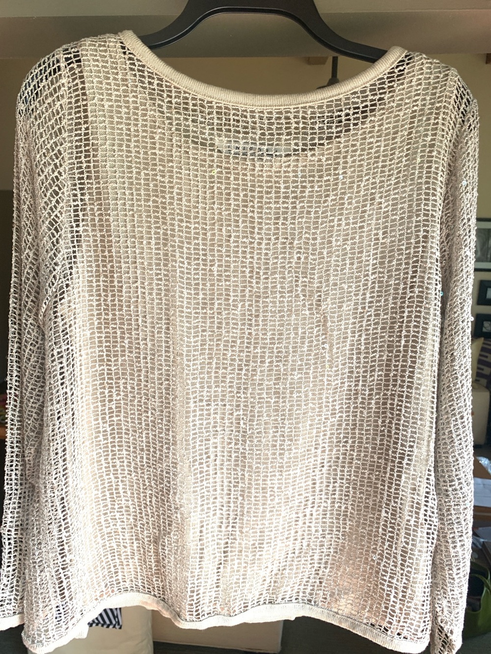 Beige Crochet Sweater and Tank Set, Large